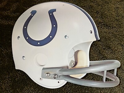Vtg 1970s Baltimore Colts NFL RIDDELL Football Helmet CARDBOARD Sign Plaque