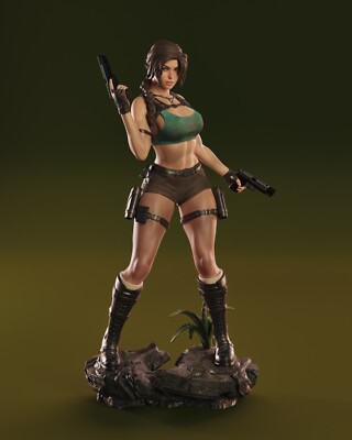 Lara Croft Classic Tombraider resin scale model kit unpainted 3d print