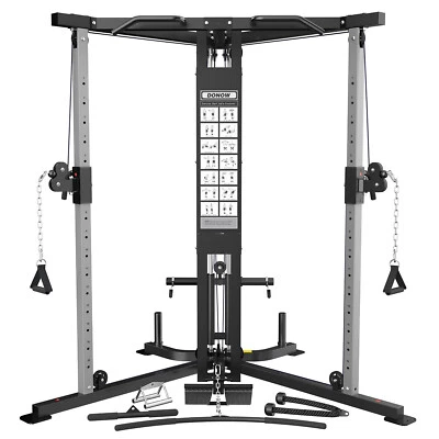 DONOW Cable Crossover Machine, Cable Fly Machine Home Gym System Workout Station