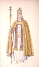 1920s Scottish Rite 27 Deg N Pope Honorius Costume Original Catalog Art on Board