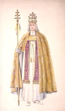 1920s Scottish Rite 27 Deg N Pope Honorius Costume Original Catalog Art on Board