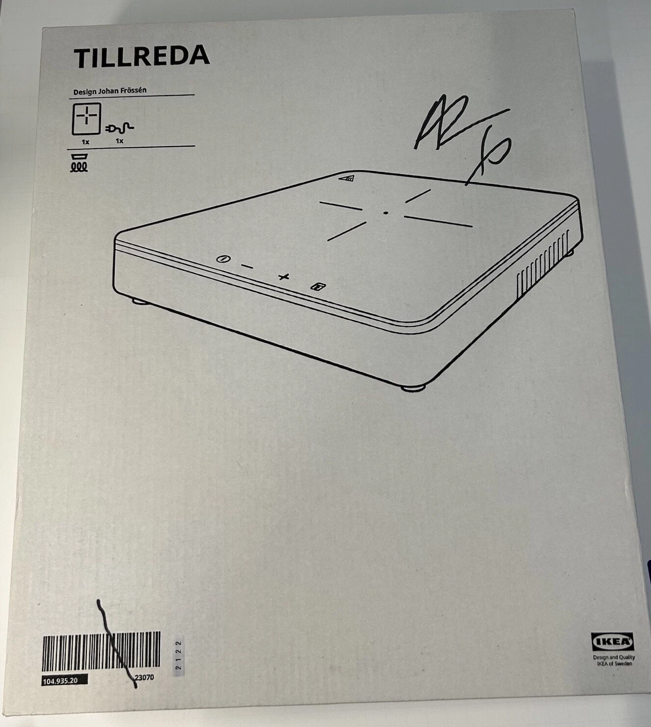 IKEA Tillreda Portable Induction Cooktop, 1 Zone - White (104.935.20)