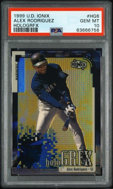 1999 UD Ionix HOLOGRFX #HG6 Alex Rodriguez PSA 10 GEM MT Ultra Rare!