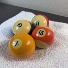 Vintage Replacement Pool Billiard Balls 2-1/4 Lot Of 4