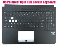US Palmrest 8pin RGB Backlit keyboard for ASUS FX505G FX505GM FX505GE FX505GD