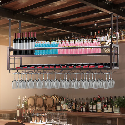 Bar Hanging Wine Glass Rack Target Ceiling-Mounted Bar Wine Rack