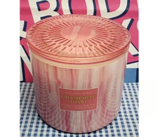 Bath & Body Works Champagne Toast 3 Wick Candle Glass Lid collectible HTF 14.5oz