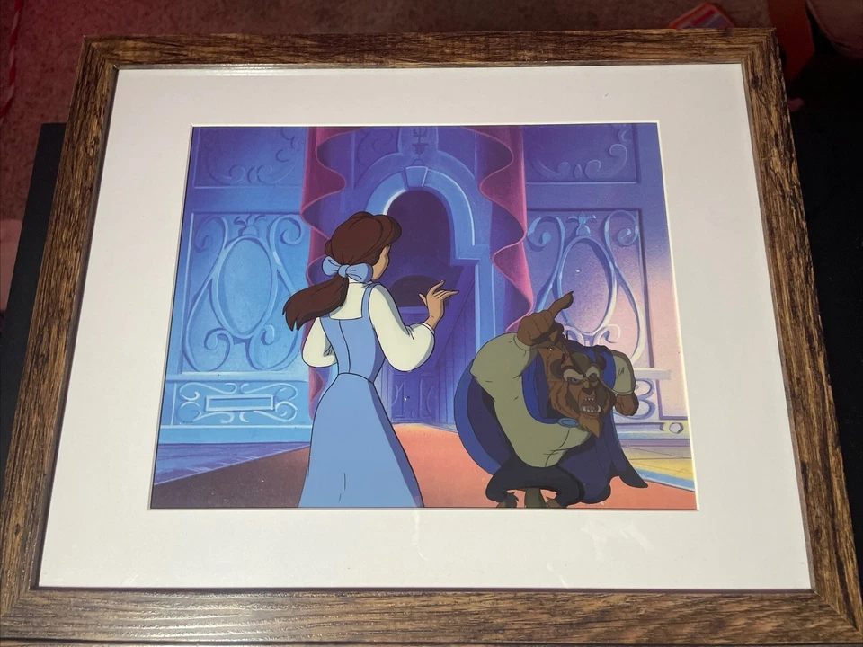 Beauty and the beast Animation Cel Walt Disney Movie Production Art Vintage  X1 - Image 2 of 4