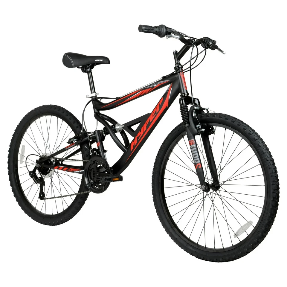 26" Shocker Mountain Bike for Adults 14+,18 Speeds Full Suspension Rear Brakes - Image 2 of 4