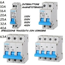 Interruttore magnetotermico guida din 6A 10A 16A 20A 25A 32A 40A 63A