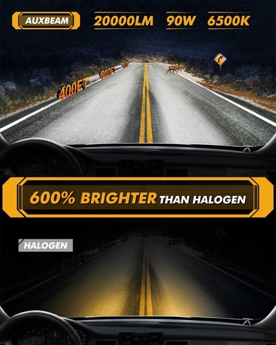 Faro LED AUXBEAM Canbus 9007 HB5 bombillas de haz alto/bajo lámparas blancas súper brillantes - Imagen 6 de 12