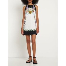 NWT Versace Jeans Black and White Multicolour Cotton Blend Dress sz 36 US XS