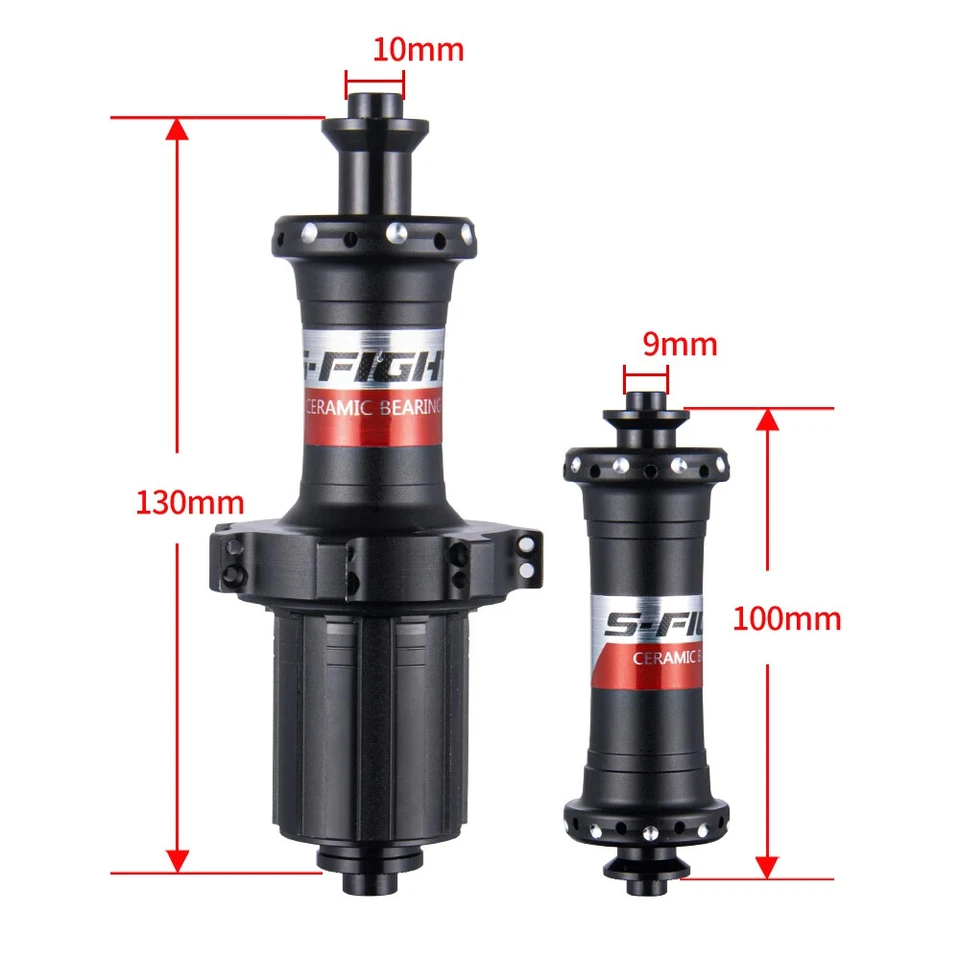 Bicicleta de Carretera 6 Garras Cojinete Buje Delantero 18 Trasero 21 Agujeros Tiro Recto Liberación Rápida Foto 2 de 4