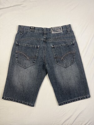 Raider Jeanco Shorts Mens 34 Blue Dark 90s Hip Hop Skater Grunge