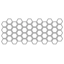 DIY Car Body Side Sticker Decals Honeycomb Pattern Waist Line Vinyl Waterproof