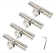 4Pcs Stainless Steel Fishing Rod Holder Clamp...