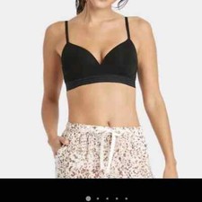 NEW Auden Wirefree Push-Up Bra Padded Adjustable Solid Black Size 32C NEW