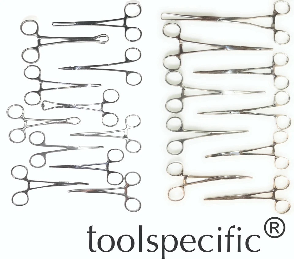 CLEARANCE BULK PACKS - Quality Forceps Straight Curved Toothed Medical Stainless - Image 1 of 1