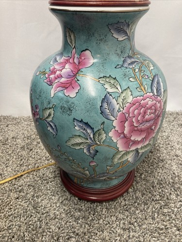 Ginger jar lamp - jade, tea green, rust, brown - 26” Tall - Picture 10 of 17