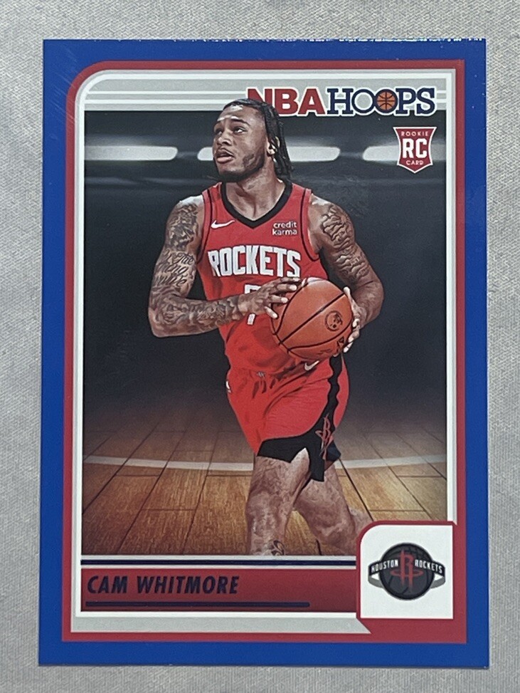 2023-24 Panini NBA Hoops #265 Cam Whitmore Blue Parallel