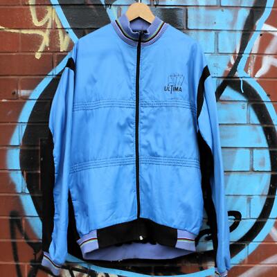 Vintage 70s ULTIMA Cycle Jacket Belgium Blue/Black Size UK L/XL 917 B  UK