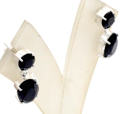 Spinal Black Gemstone 925 Sterling Silver Handmade Jewelry - Main Image