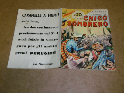ALBI CANNONATA N°2 FEBRUARY 1956 CHICO SOMBRERO SOC.ED.ROMANA