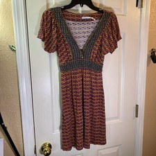 Unbranded Women M MEIDUM Sun Dress Summer Abstract Geometric Casual Party Adult