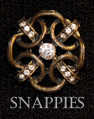 Snappies CRYSTAL BRONZE MAGNETIC hunt collar STOCK TIE pin DRESSAGE SHOW HACK 