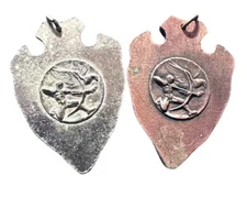 2 Archery Medal Award Medallion Longbow Eagle Arrowhead Color Silver copper