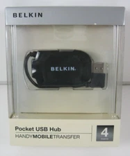 **NEW** Belkin 4 Port Pocket USB Hub, F5U045P