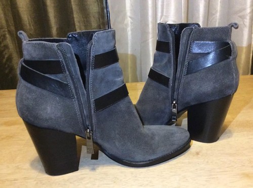 Stivaletto donna Ivanka Trump ITFILOER grigio scuro zip laterale tacco a blocco - 8 1/2M - Foto 10 di 12