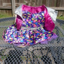 Build a Bear Honey Girls HG Rock Star Dress Pink Purple Silver Stars
