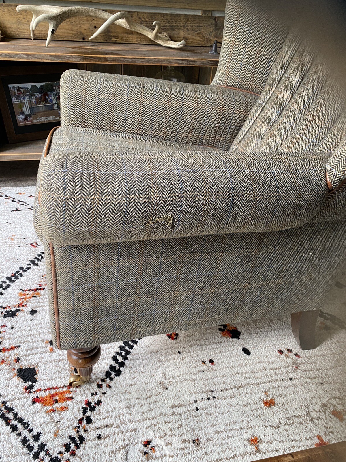 Large Tetrad Harris Tweed Dunmore Chair eBay