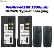 2PC 2800mAh Type-C Li-ion Battery PMNN4409AR For Motorola APX4000 XPR7350 DP4400