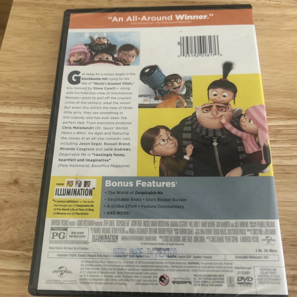 DESPICABLE ME 1 & 2 & 3 & Minions (DVD) NEW Authentic US Release - Image 3 of 4
