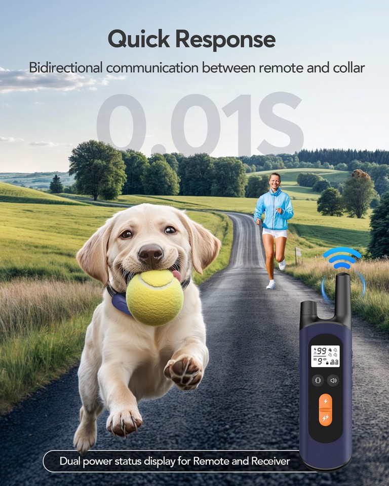 Dog Shock Collar with Remote Control Training Collar IPX7 Waterproof ...