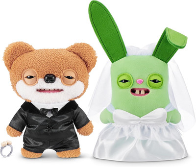 Wedding Fuggs 9-Inch Plush 2-Pack by ZURU   Funny Ugly Monster Stuffed Animals w