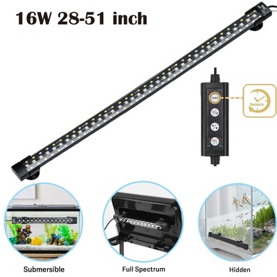 hygger Aquarium LED Submersible Light 23.4'' Fish Tank Underwater Strip Lamp