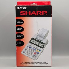 New Sharp EL1750V Printing Calculator 2 Color Printer 12-Digits