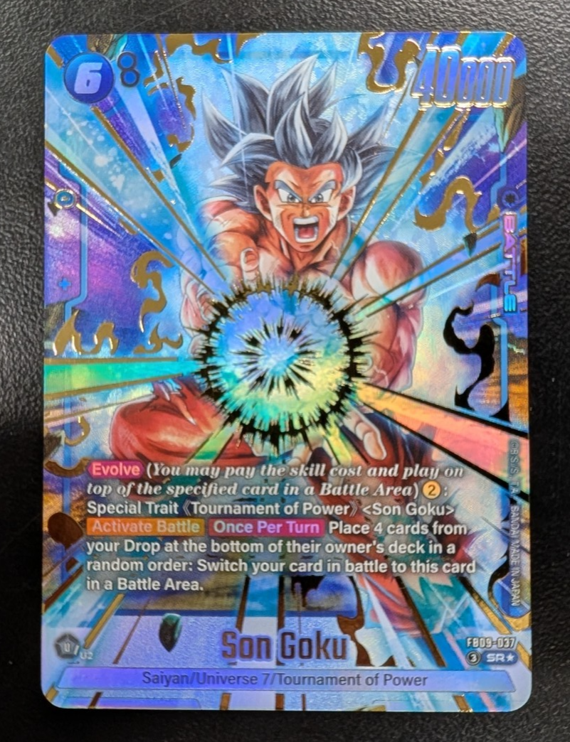 Son Goku FB09-037 Alternate Art Dual Evolution Dragon Ball Card English  Fusion