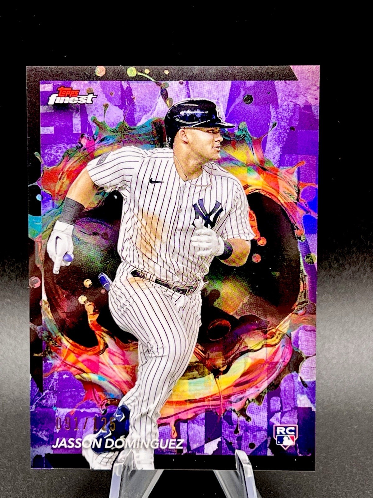 2024 Topps Finest - Rare Jasson Dominguez #267 Purple Refractor /125 (RC)