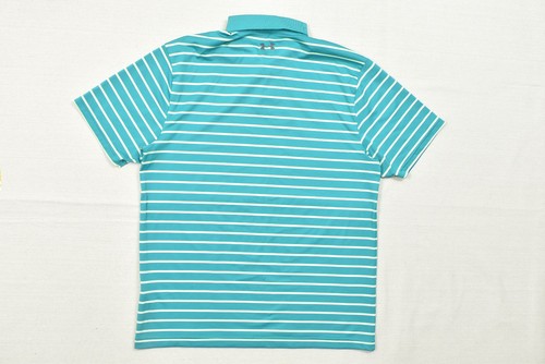 Under Armour Men's Polo Size L Loose Heatgear Striped Blue Golf Stretch - Picture 2 of 9