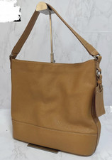 Tsuchiya Kaban Brown Leather Shoulder Bag Women Crossbody Large Auth JAPAN Made