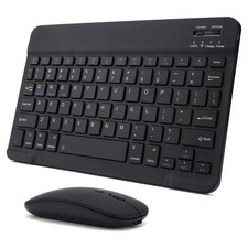 Combo De Teclado Y Mouse Bluetooth Para Ipad, Teclado Inalambrico Recargable Y.