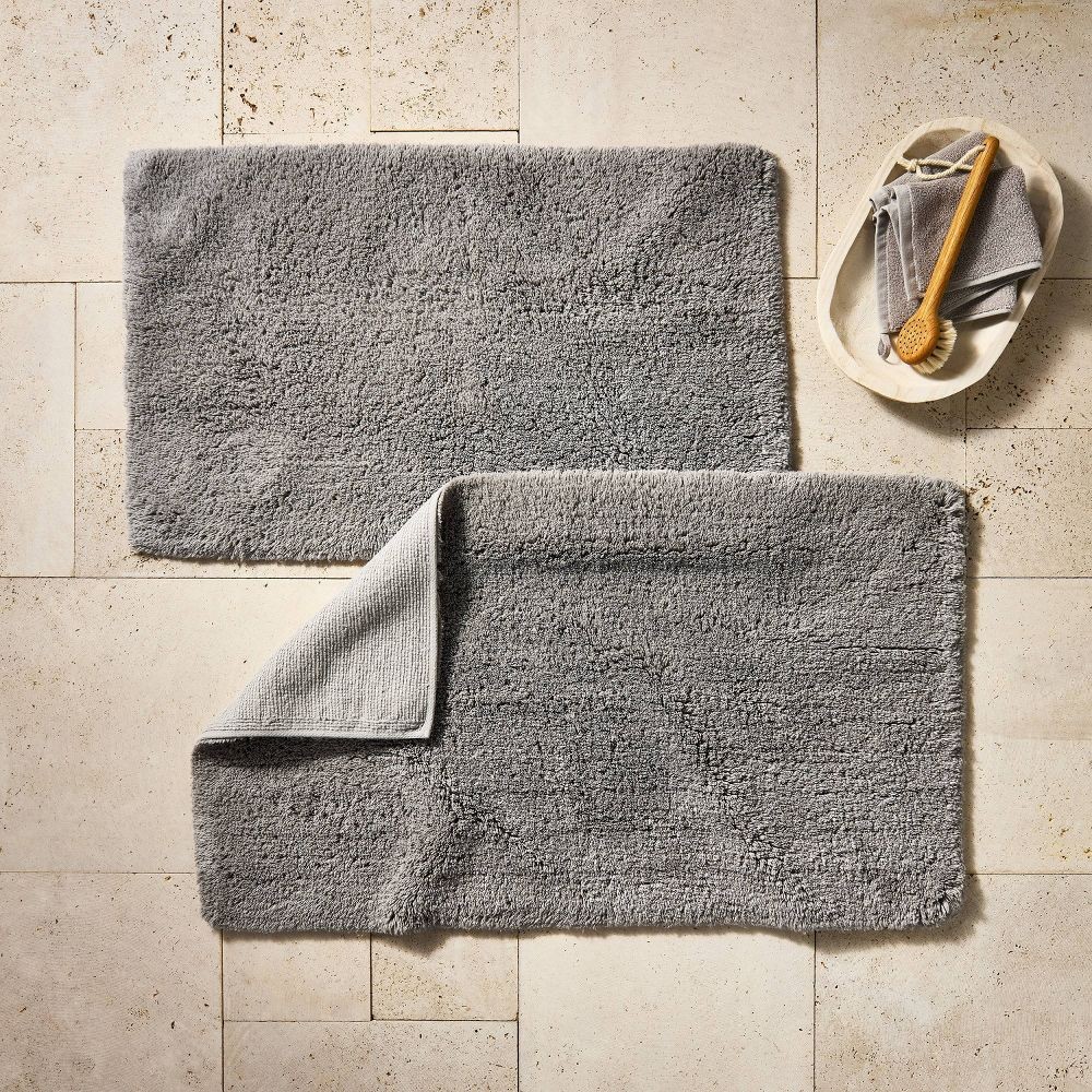 21x34 Modal Plush Bath Rug Light Gray - Casaluna 2490₽