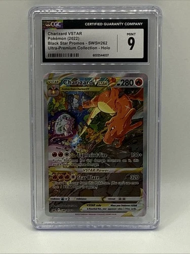 Pokémon TCG Charizard VSTAR SWSH262 Holo Black Star Promo - CGC 9