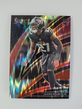 2025 Panini Select #247 James Pearce Jr. Black and Red Prizm Shock