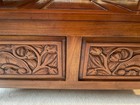 Ottoman Solid Hard Wood Bench / Fine Detailing / Storage / Back & Arm Rests