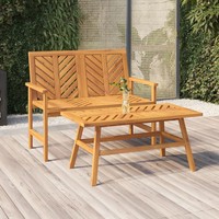 Gartenbank Massivholz Akazie 109 Cm Sitzbank Holzbank FüR Garten Balkon Terrasse